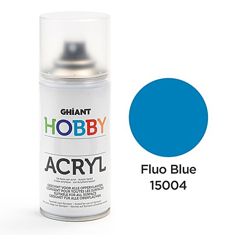 Ghiant Акриловая краска в аэрозоле Hobby 150мл флюоресцентный голубой