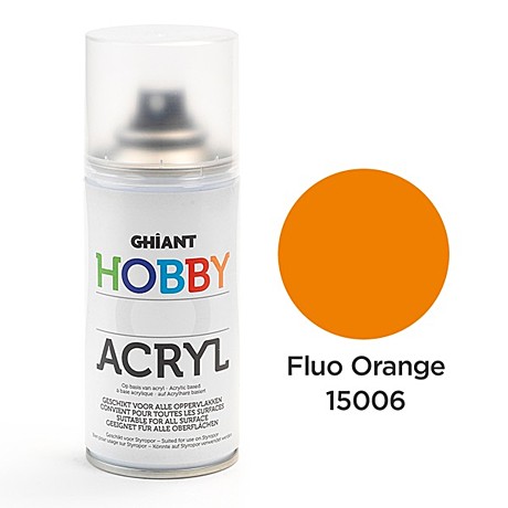 Ghiant Акриловая краска в аэрозоле Hobby 150мл флюоресцентный оранжевый