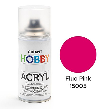Ghiant Акриловая краска в аэрозоле Hobby 150мл флюоресцентный розовый