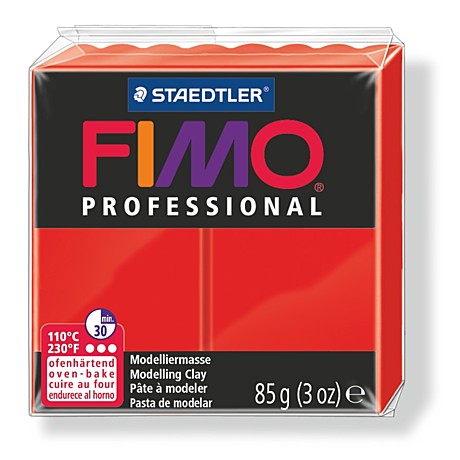 STAEDTLER FIMO professional полимерная глина, запекаемая в печке, уп. 85 гр. цвет: чисто-красный