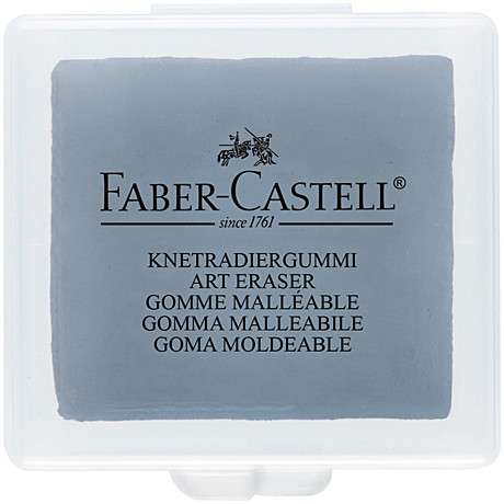 Ластик-клячка FABER-CASTELL, 40х35х10 мм, мягкий, серый, 127220